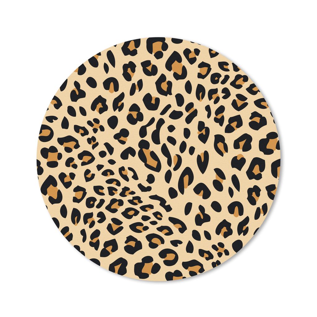 MuchoWow Mauspad Mousepad Tiermuster - Panther - Leopard 40x40 cm - Mousepads - Maus Mat - Pad - Mausunterlage - Schreibtisch Accessoires