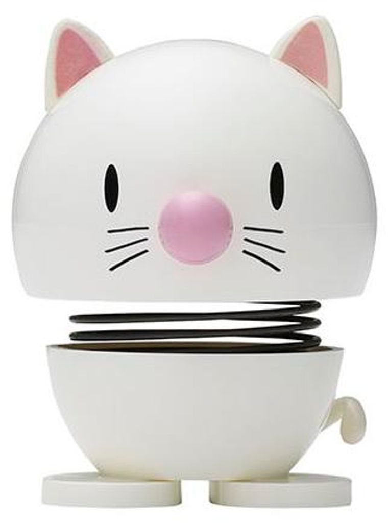 Hoptimist - Animals - Skandinavisches Design Deko Figuren (Small - Katze - Weiß)