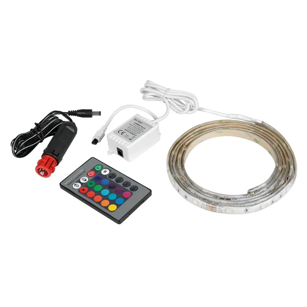 Striscia LED RGB 200cm Impermeabile - 16 Colori con Telecomando IR
