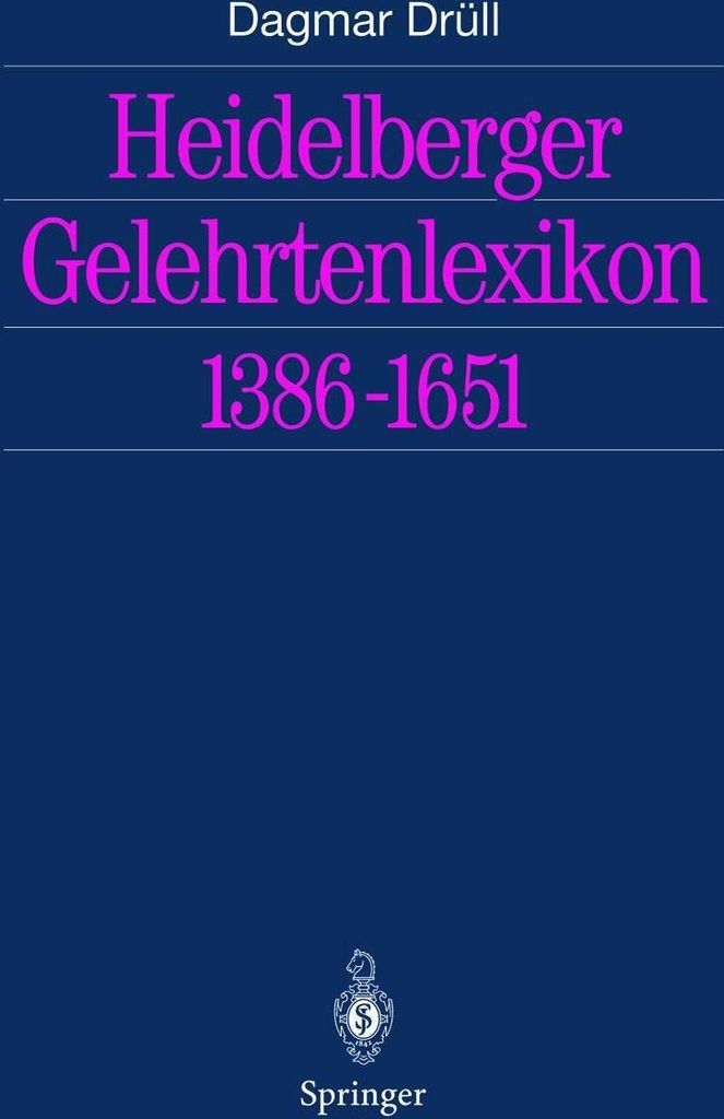 ISBN Heidelberger Gelehrtenlexikon 1386–1651, Englisch, Hardcover, 650 Seiten