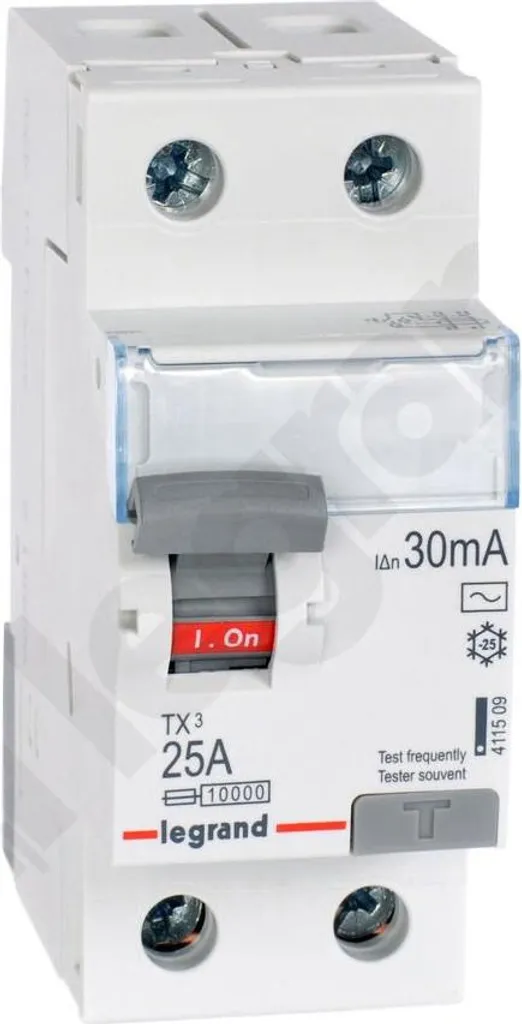 Protection fuite de courant avec différentiel 2P 25A 30mA Type AC TX3
