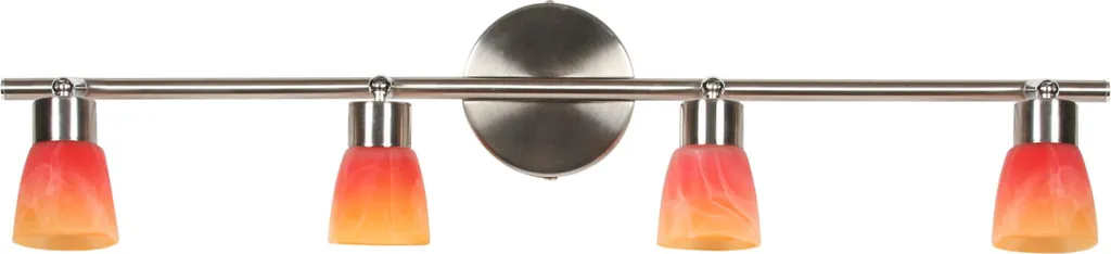 Applique Verre Orange 4 Ampoules 63cm - Luminaire Mural DROPS