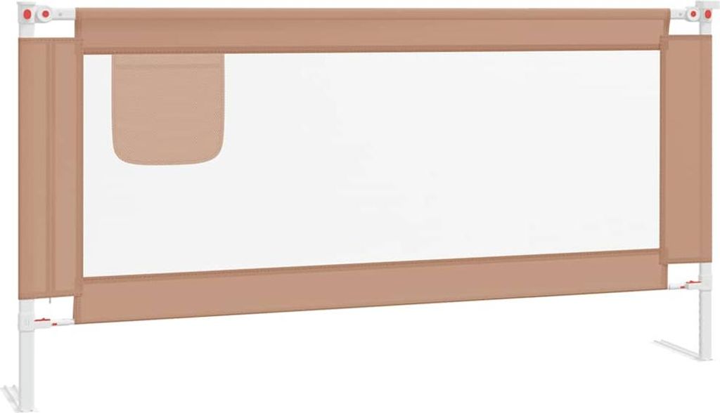 vidaXL Ochrana postele pre batoľatá Taupe 180x25 cm Látka Obrázok produktu 