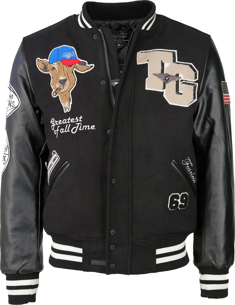 Top Gun College Jacke TGJ-2249 black-black XL