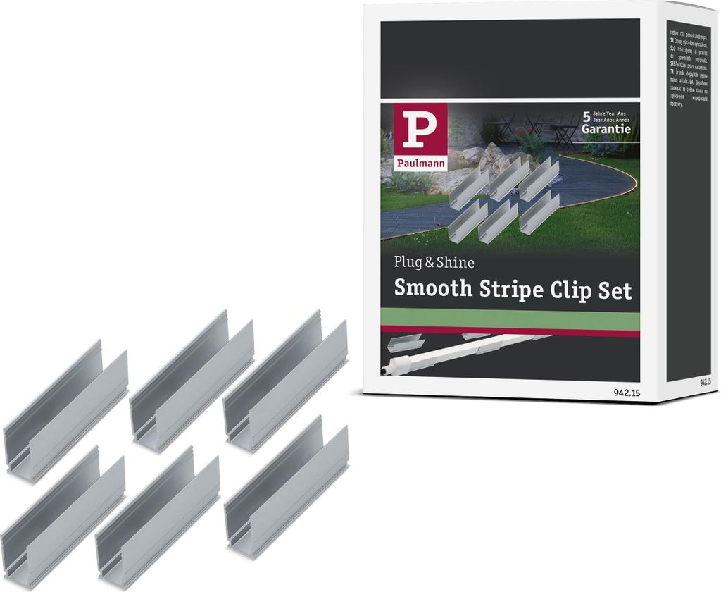 Paulmann Plug & Shine LED Strip Profil Warmweiß 6er-Set 6er Set Clip