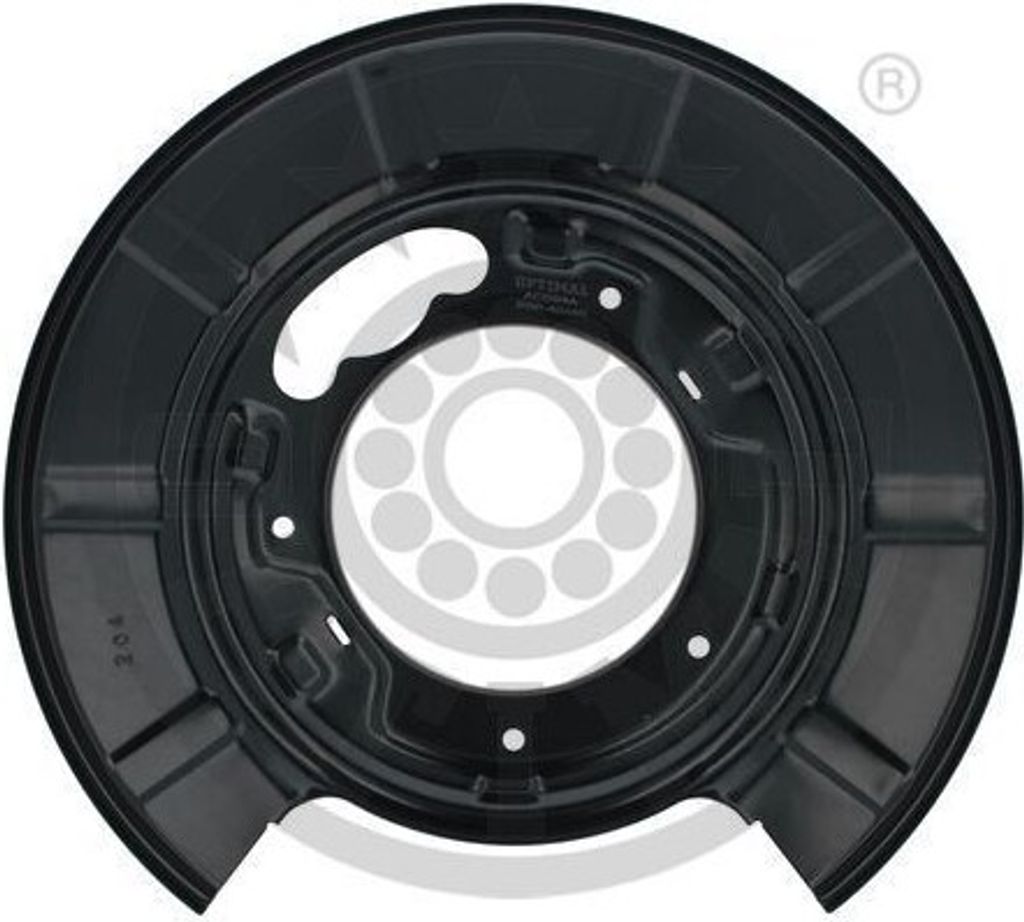 OPTIMAL Spritzblech Bremsscheibe passend für MERCEDES-BENZ VITO Bus (W639) Hinten Rechts BSP-4024R Ankerblech