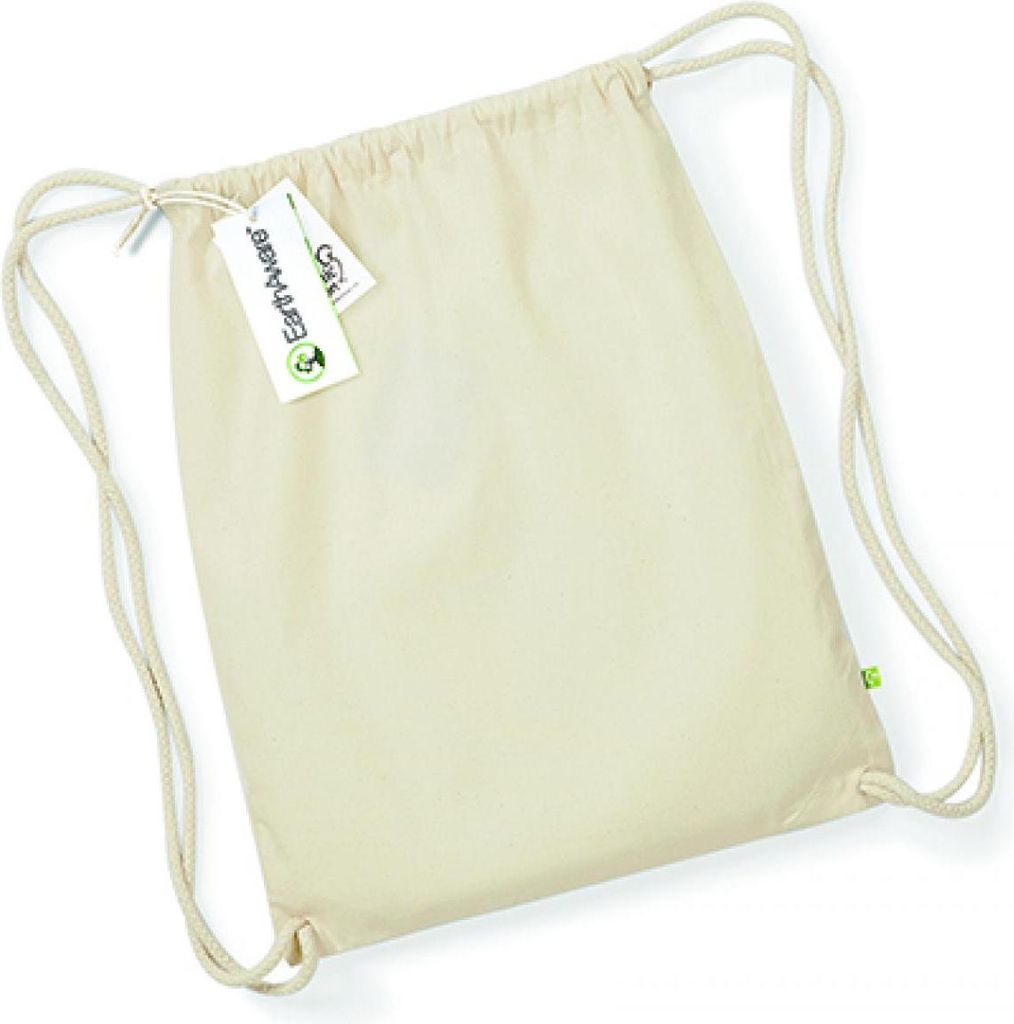 Westford Mill W810 | EarthAware Organic Gymsac / 37 x 47 cm - Farbe: Natural - Größe: 37 x 47 cm
