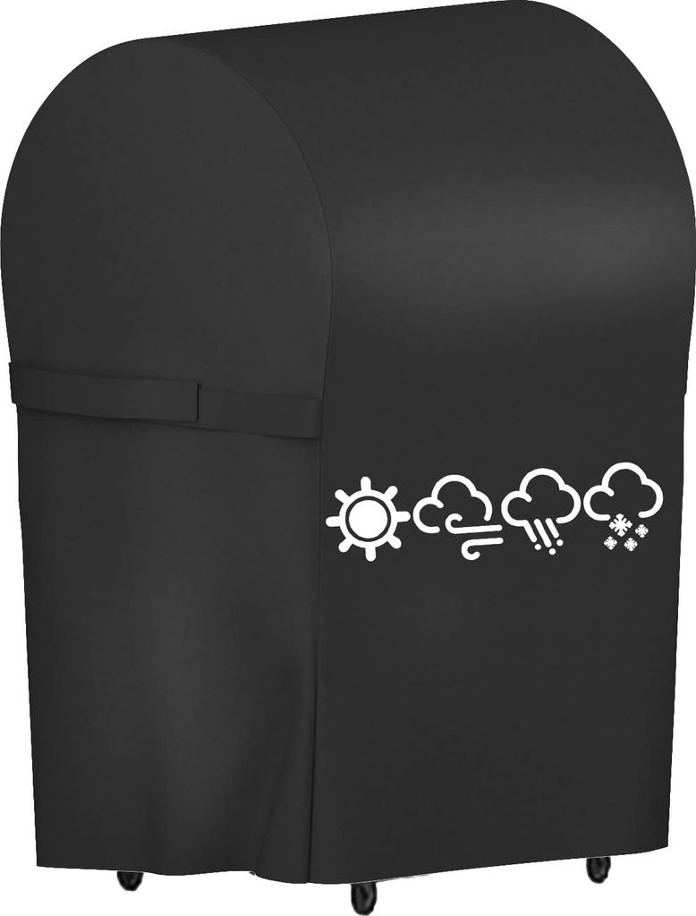 Wetterfeste Grillabdeckung - schützend gegen Wetter und UV - 1 Stück - schwarz - 77 x 61 x 110 cm