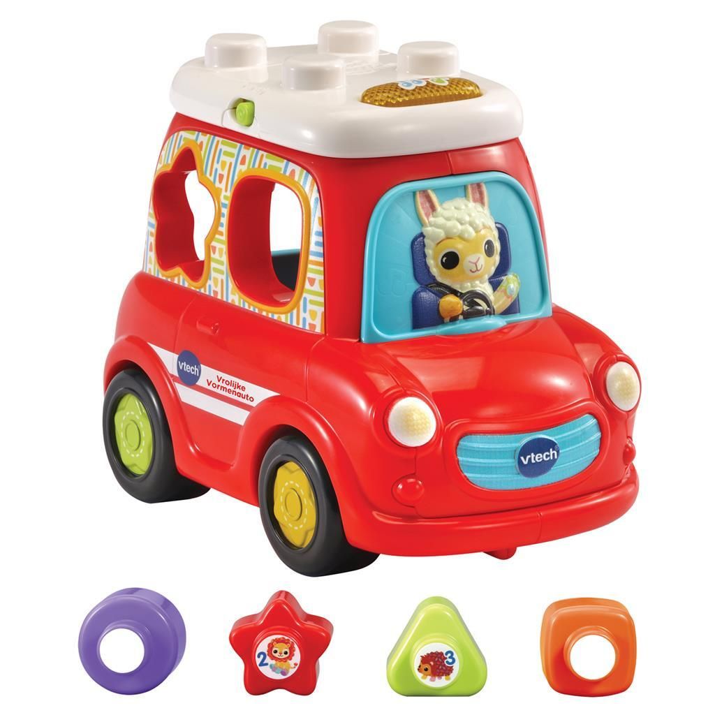 Vtech fröhliche Formauto 25 cm rot 5-teilig