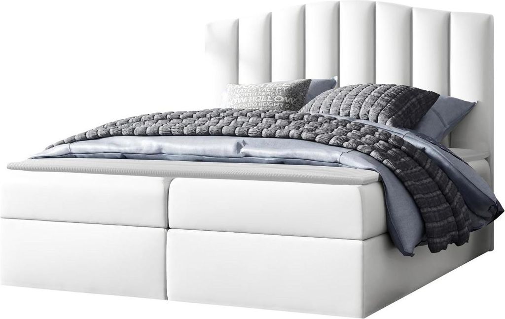 MIRJAN24 Boxspringbett Lindos, Ehebett mit zwei Bettkästen, Produktbild 