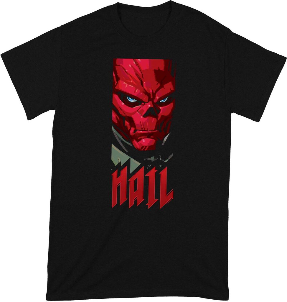 Marvel Avengers - "Hail" T-Shirt für Herren/Damen Uni BI101 (M) (Schwarz/Rot)