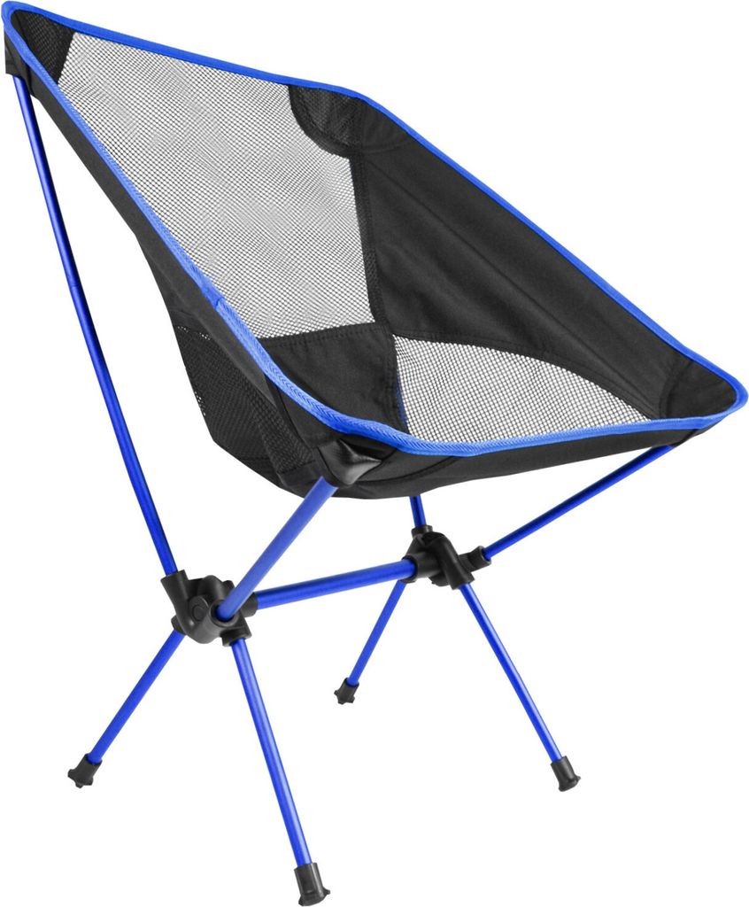 Aga Ultraleichter Campingstuhl DS714 Blau faltbar – Kompakt, stabil & atmungsaktiv, für Outdoor, Festival, Wandern & Angeln, Traglast bis 100 kg
