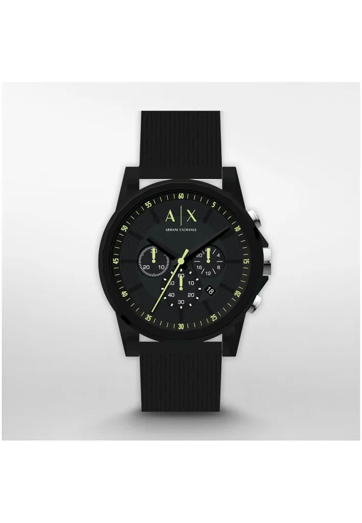 Montre AX1344 Armani Exchange Homme - Confort Silicone et Grande Solidité