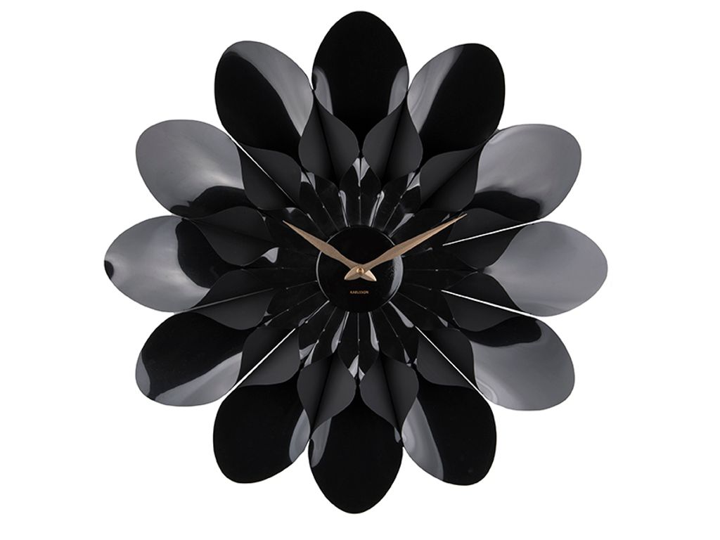 Karlsson - Wanduhr Flower - Schwarz Produktbild 