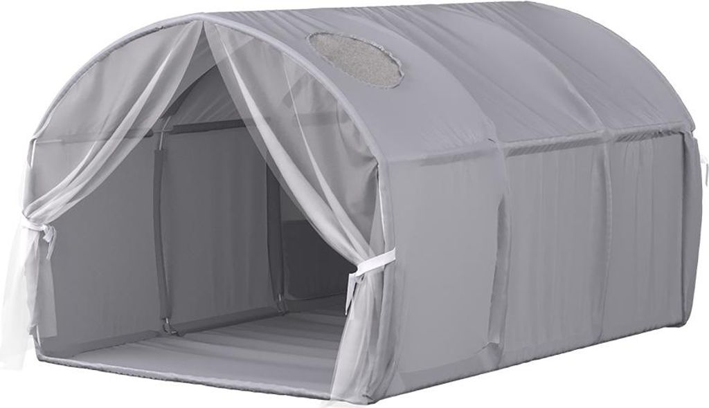 Tunnelzelt Vitalispa Kubby Grau 100 x 80 cm mit Fenster und Netz, Model 55817