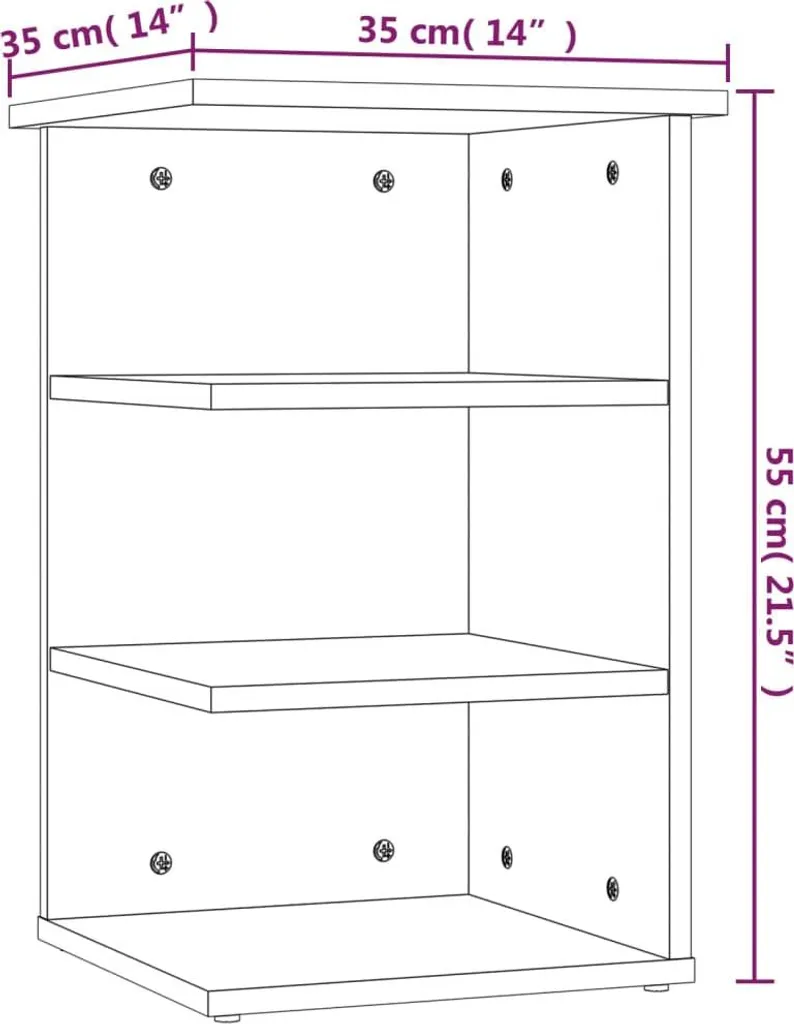 Comodino Salvaspazio SYFAX Rovere Marrone 35x55cm Legno Multistrato - 7