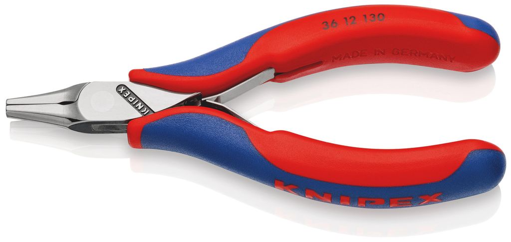 Elektronik-Bestueckungszange L.130mm poliert 2-K.Griff Knipex
