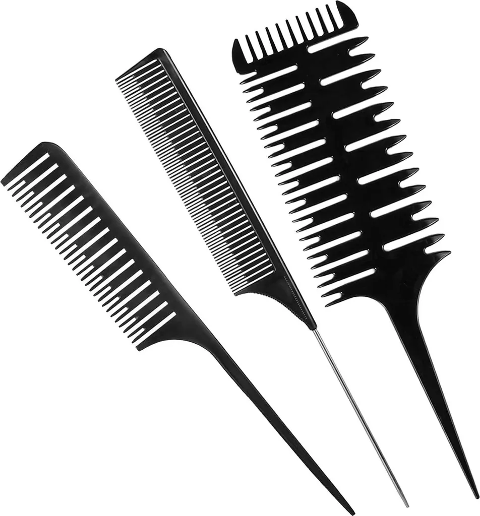 3 peignes à cheveux ergonomiques en inox pour un démêlage sans casse
