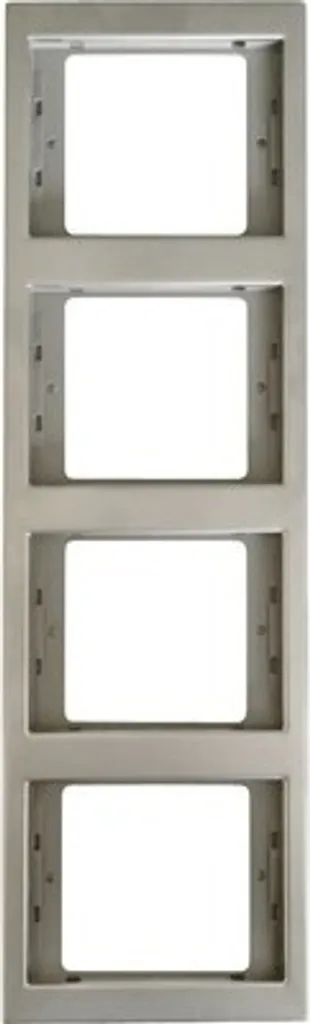 Berker 13437004 Cadre de recouvrement quadruple vertical K5 inox mat