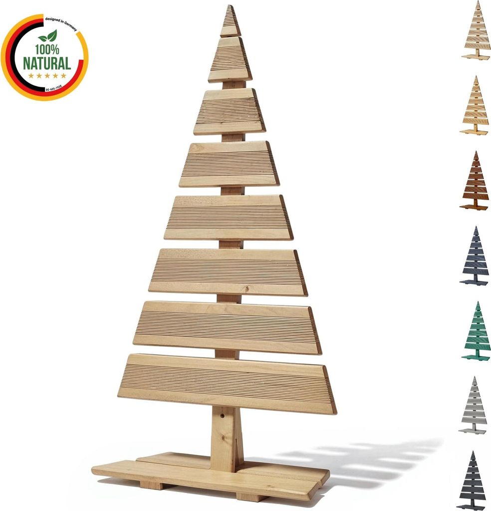 Floranica sapin de Noël en bois naturel sapin 90x45 cm Image du produit 
