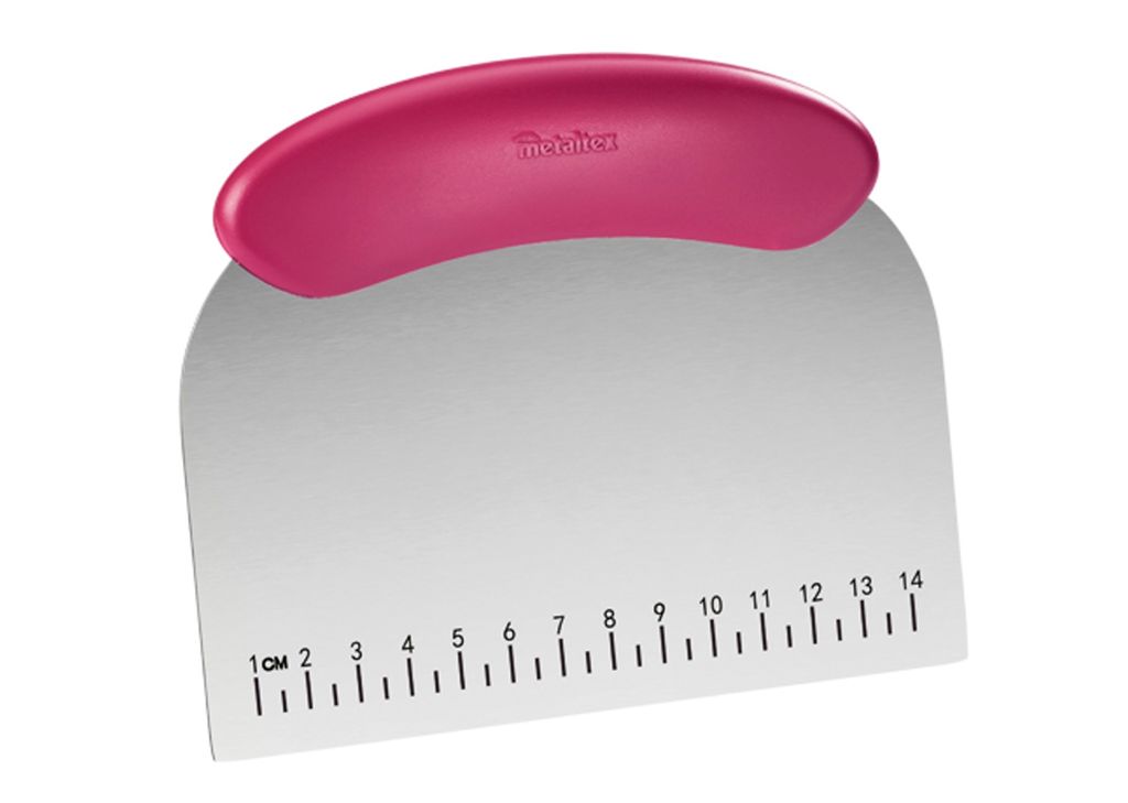 Metaltex 252595010 Teigspachtel Inox, rot/silber Produktbild 