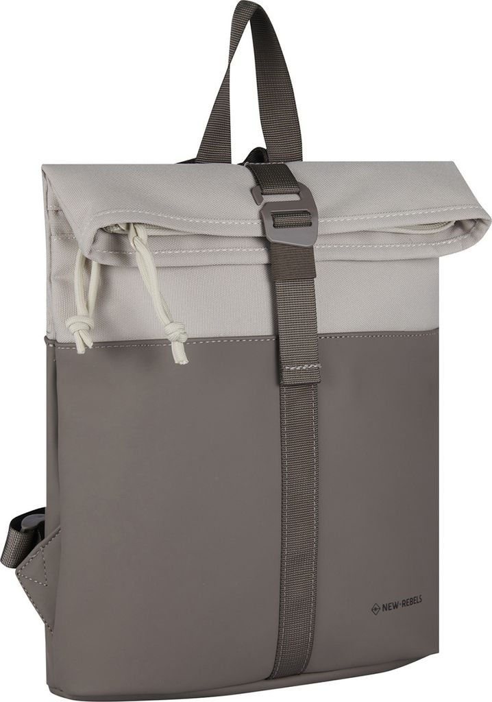New Rebels Backham Los Angeles Taupe Beige Rolltop Rucksack