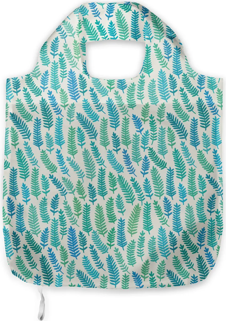 Tote Bag ABAKUHAUS Estiva | Borsa Riutilizzabile Foresta Verde Acqua