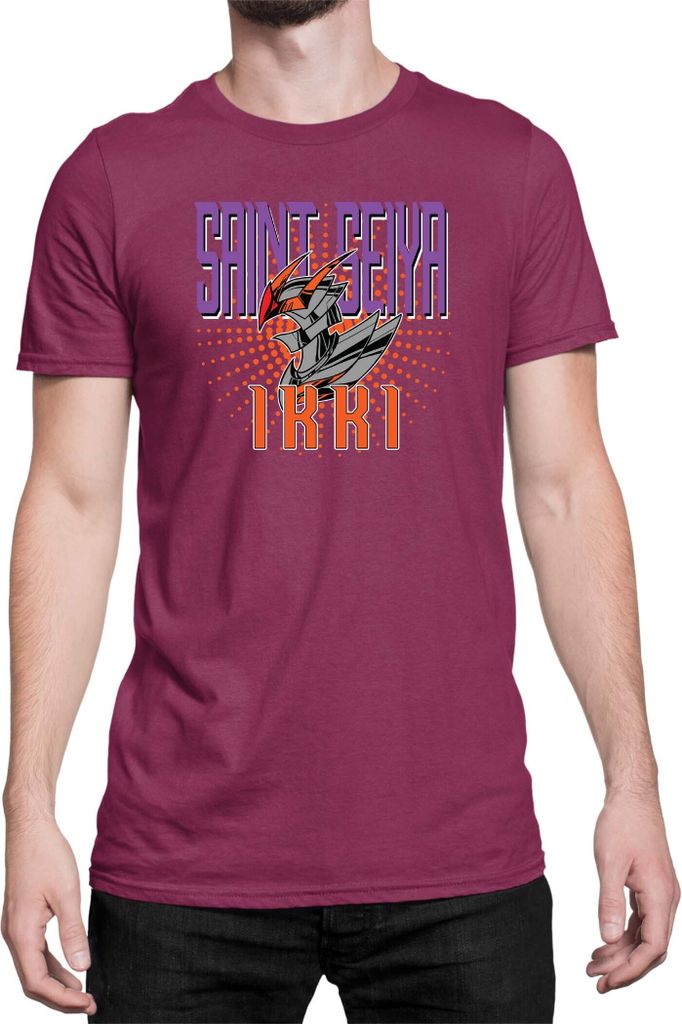 Herren T-Shirt Japan Anime Manga Saint Anime Seiya Ikki Ikki, Man XL / Burgundy
