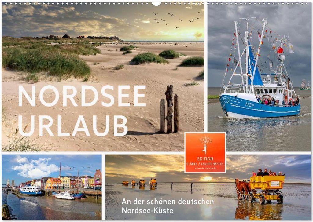Nordsee-Urlaub (Wandkalender 2026 DIN A2 quer), CALVENDO Monatskalender