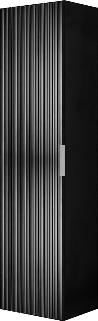 Badezimmersäule, Mattweiß, 35 x 136 x 27 cm, silberner Griff