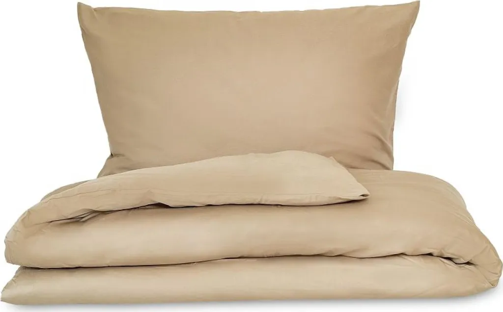 Lenzuola Raso 140x200 Beige con Federa 70x90 - Alta Densità Satin