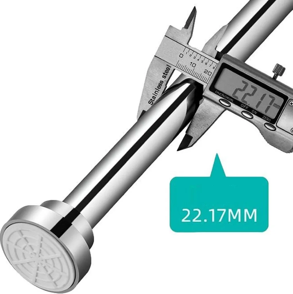 Barre de douche extensible en inox 55 à 85 cm fixation par pression - 2