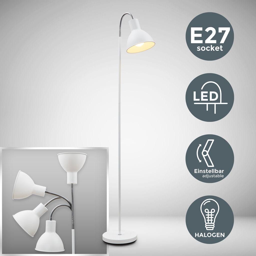 B.K.Licht BKL1196, Chrom, Weiß, Schlafzimmer, Wohnzimmer, Produktbild 