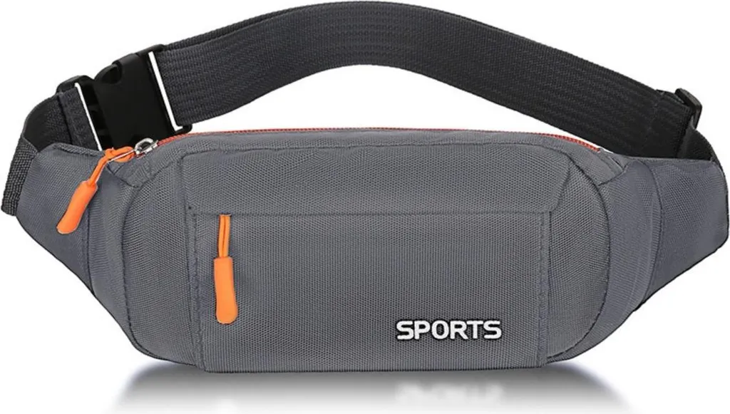 INF Marsupio Running e Fitness Grigio - Cintura Sportiva Antiscivolo