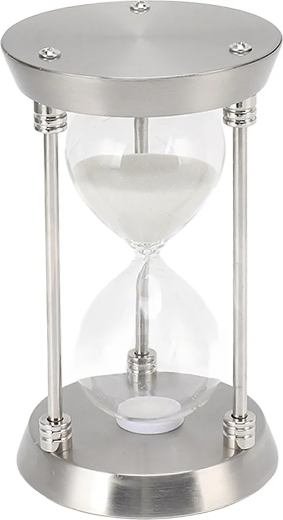 Sablier décoratif vintage en argent 15 minutes, l'accessoire de bureau S