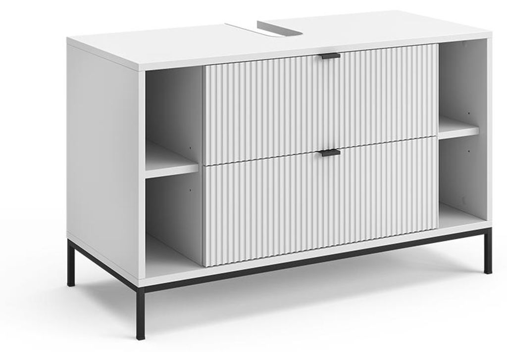 Waschbeckenunterschrank Vicco Eliza Weiß 100 x 63 cm mit 2 Produktbild 
