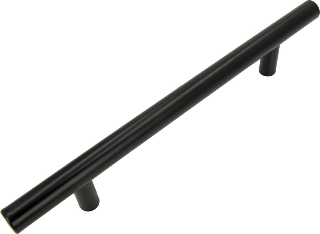 Nowoczesny czarny uchwyt meblowy reling 128 mm wykonany ze Zdjęcie produktu 