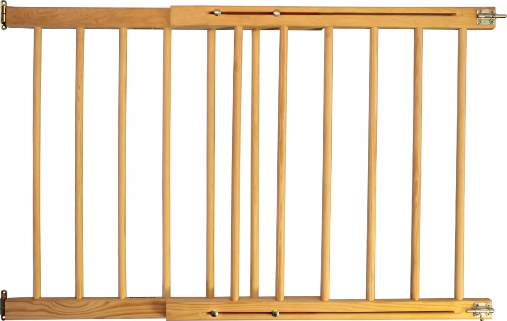 Barrière de sécurité bois 72-122 cm marron pour escalier et porte