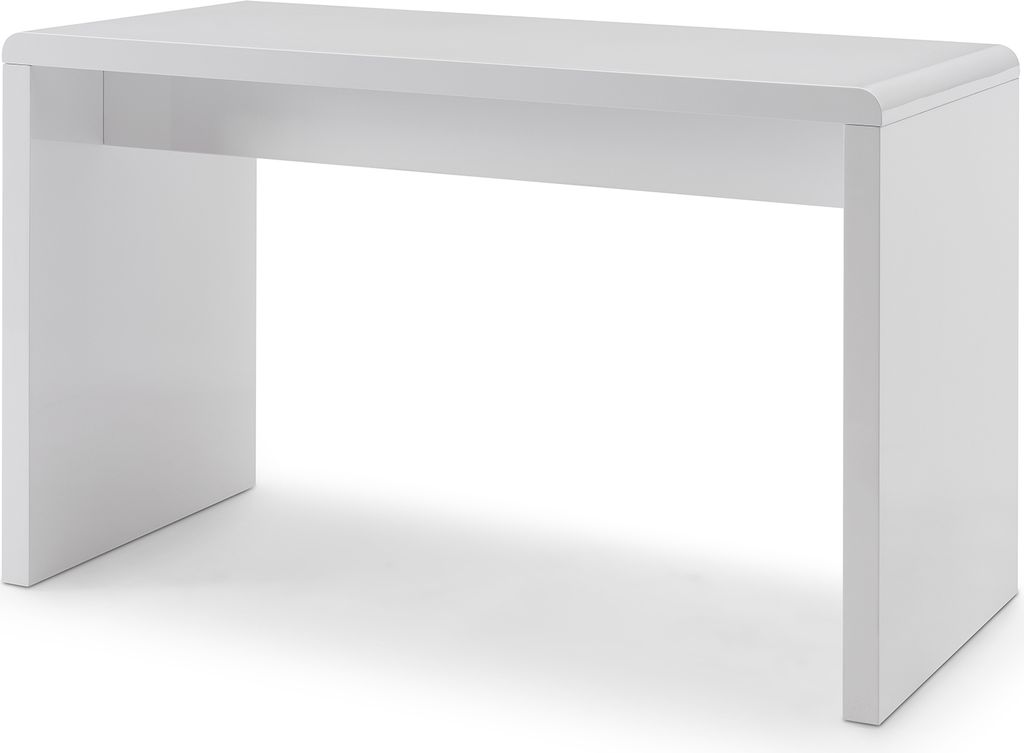 SalesFever Schreibtisch 120 x 60 cm | MDF Holz in Hochglanz lackiert | B 120 x T 60 x H 75 cm | weiß