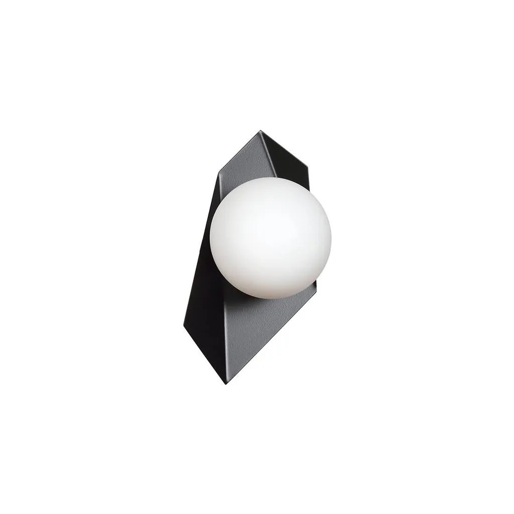 Applique Murale Compacte DRIFTON K1 Noire Gain de Place Design E14 40W