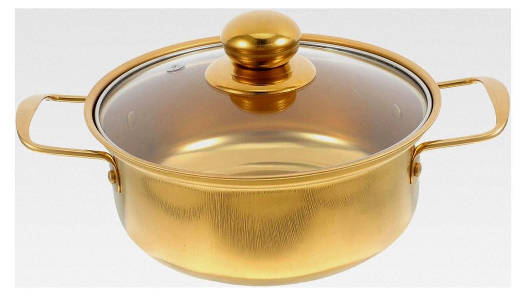 Edelstahl Induktionskochtopf mit Glasdeckel, kleiner Suppentopf für Eintöpfe, Suppen und Nudeln, energieeffizient