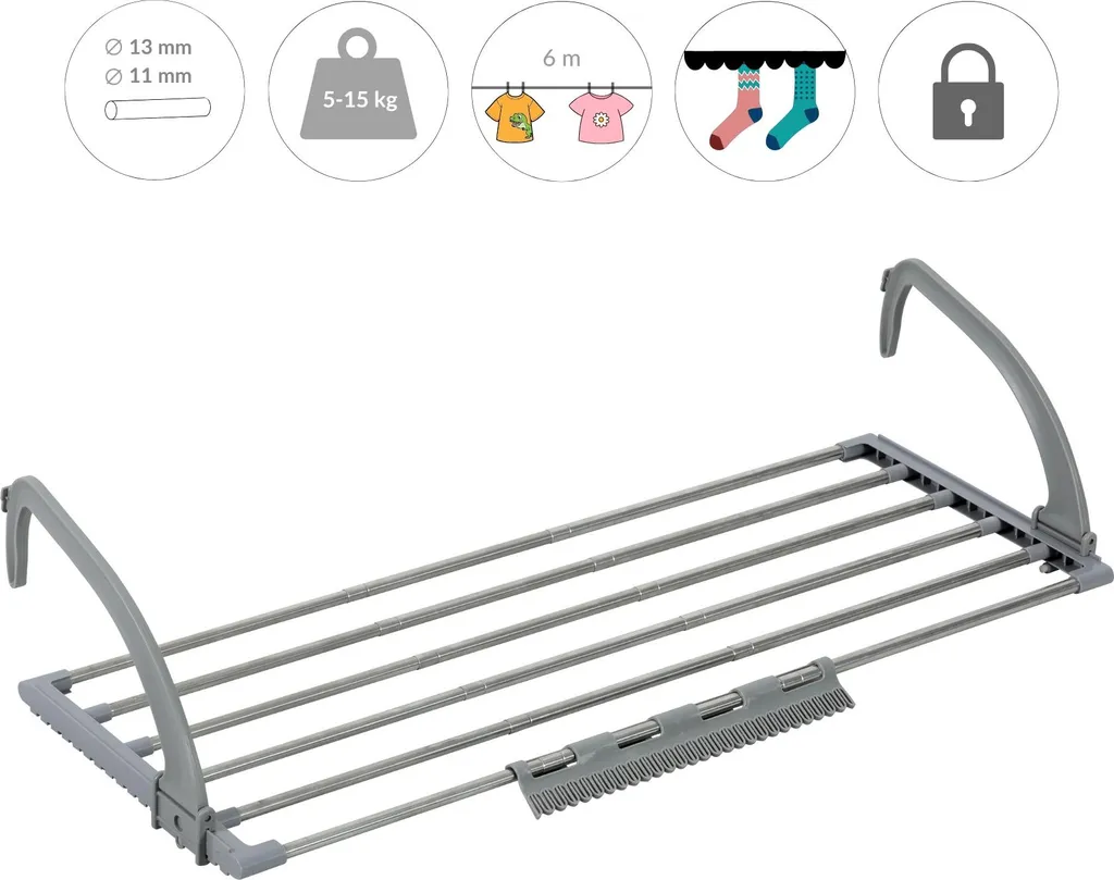 Séchoir à linge de balcon : la solution pour étendre sans encombrer le sol - 11