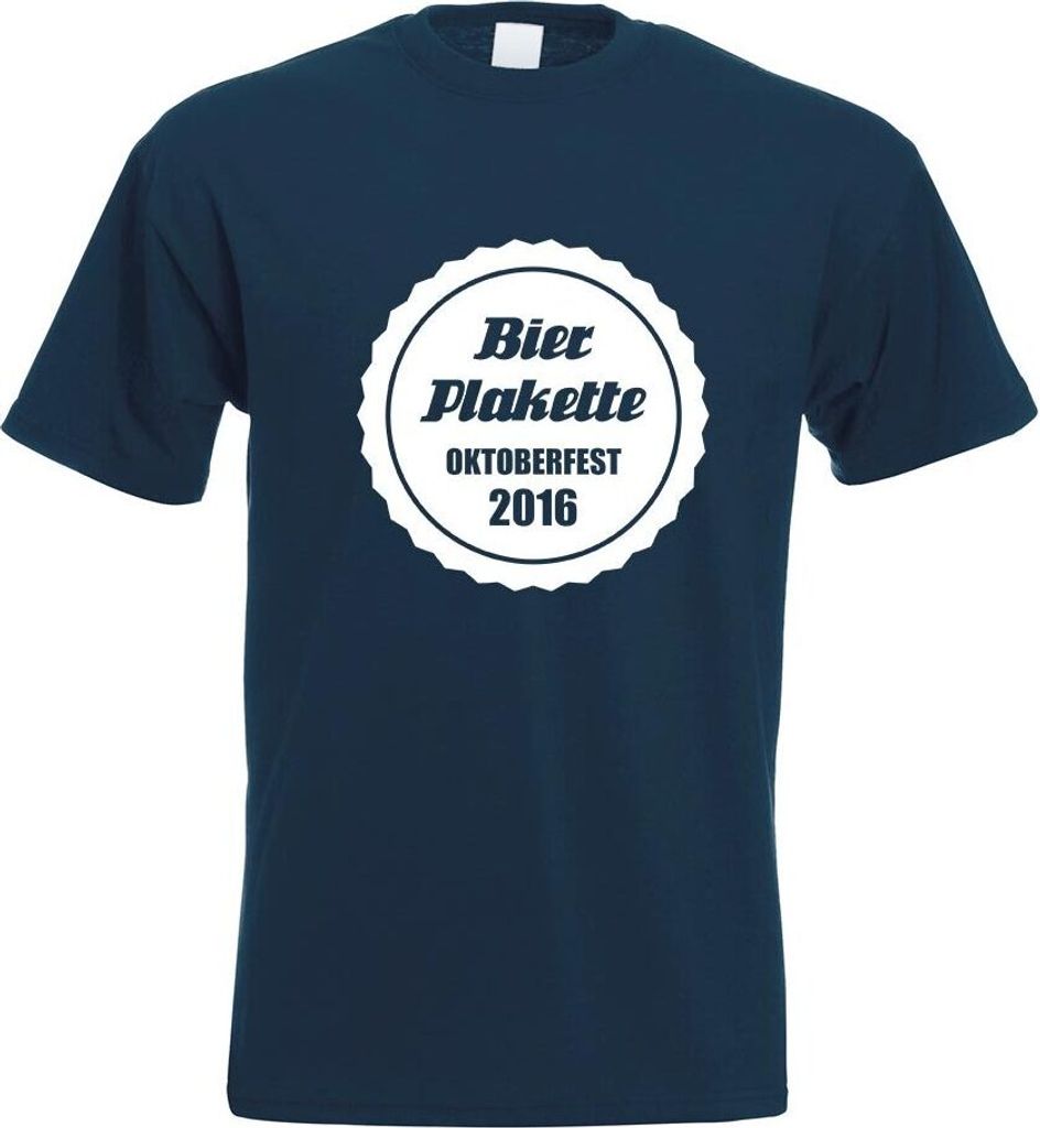 Kiwistar - T-Shirt - Navy - Bierplakette 2013 M2 Motiv Bedruckt Funshirt Design Print - mit Motiv Bedruckt - Funshirt Design - Sport - Freizeit - ...