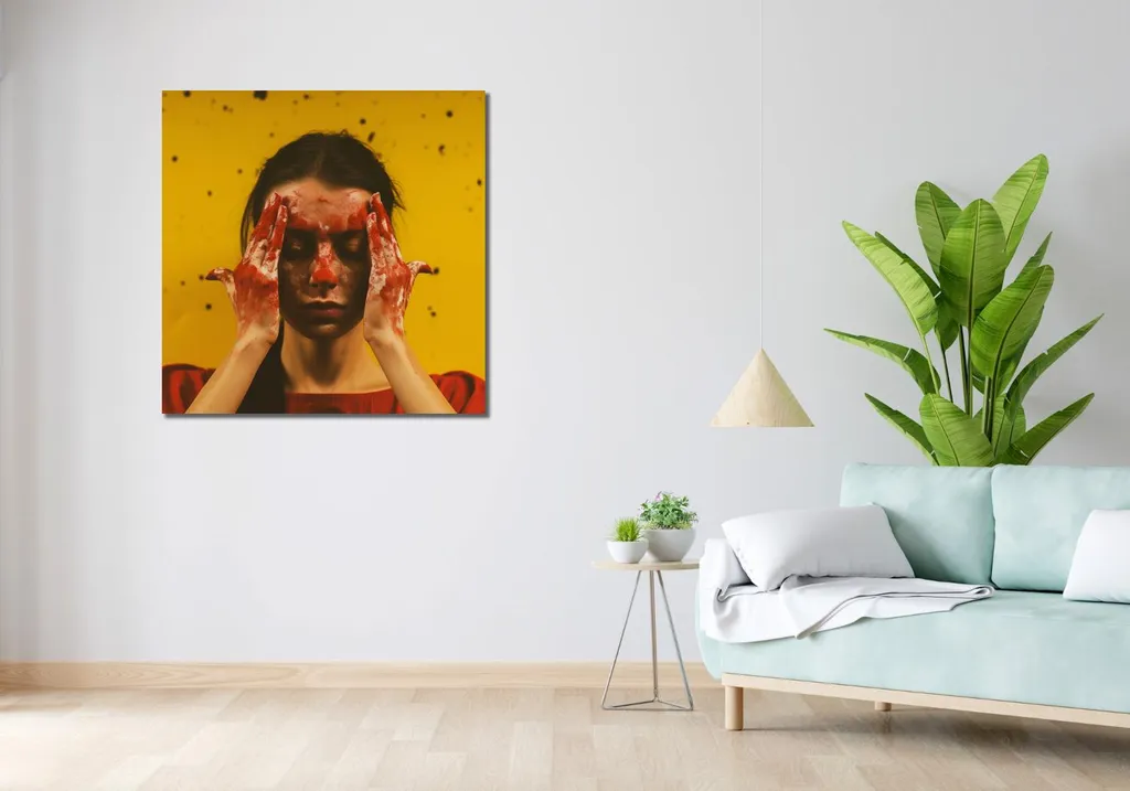 Tableau Décoratif 90x90 cm Expression Créative pour une Déco de Caractère - 2