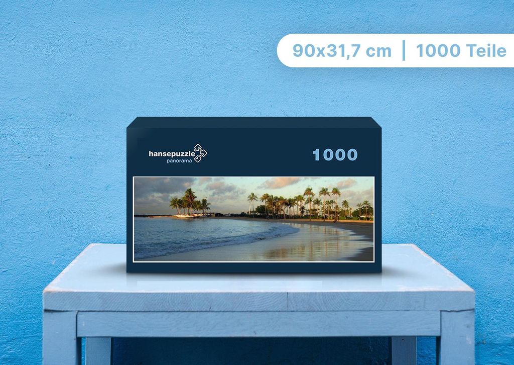 hansepuzzle 103269 - Strand Puzzle, 1050 Teile, Natur, 60,0 x 46,0cm mit hochwertiger Aufbewahrung, Kartonbox und wiederverschließbarem Beutel