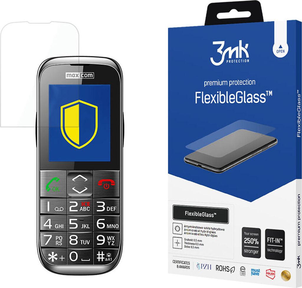 3mk Display Hybridglas FlexibleGlass für Maxcom MM720 0,3mm 7H