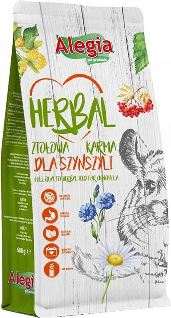 Alegia Herbal Szynszyla 600g - Alimento Naturale per Cincillà Felici