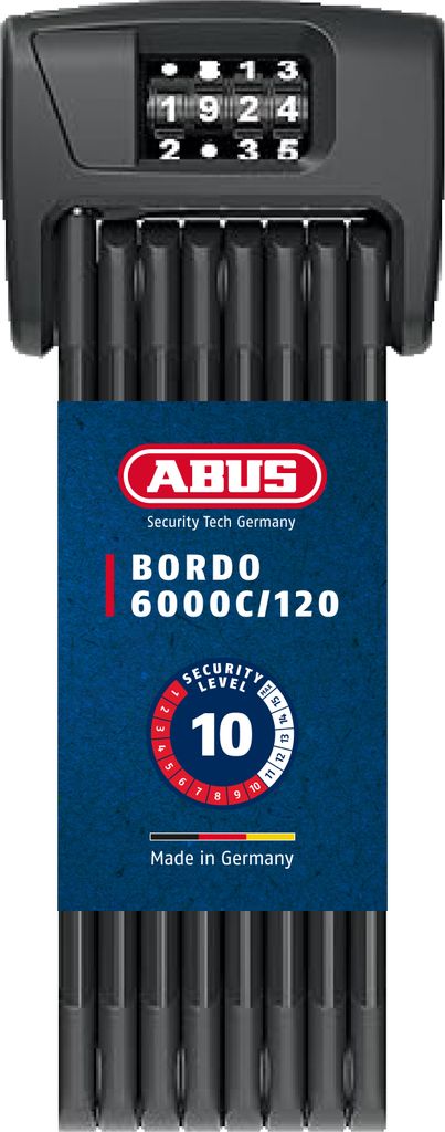 ABUS Faltschloss BORDO 6000C/120 mit SH-Schlosshalterung - Produktbild 