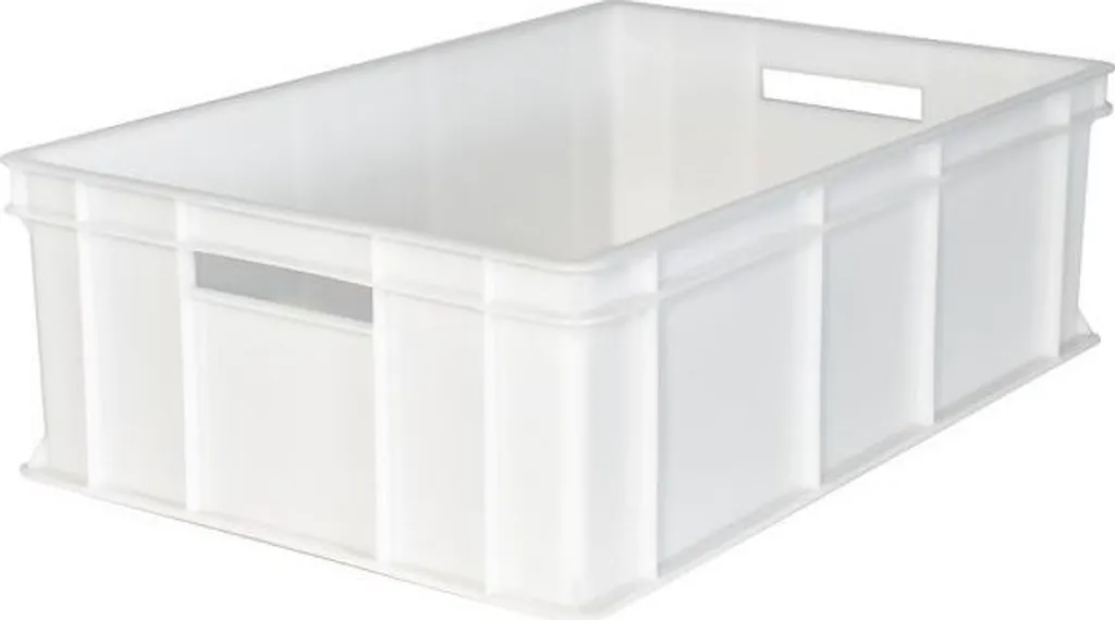 Bac plastique blanc 600x400 mm avec structure renforcée haute qualité