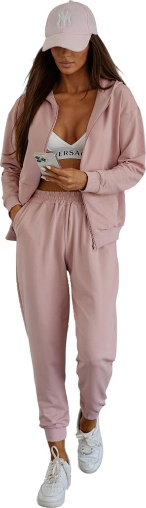 Damen Jogginganzug Hoodie & Hose, EU, Puderrosa S/36